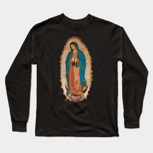 La Virgen de Guadalupe Religious Art Print Long Sleeve T-Shirt